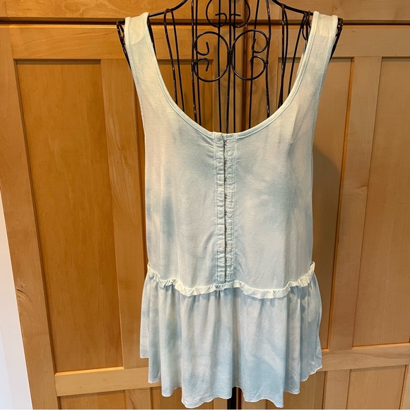 American Eagle Outfitters Tops - American Eagle Outfitters sky blu & white the dye summer sleeveless Top size S